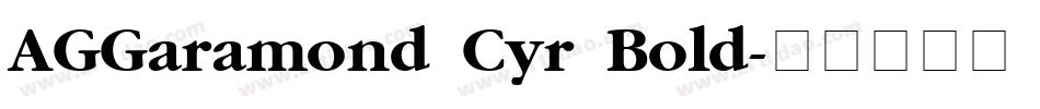 AGGaramond Cyr Bold字体转换